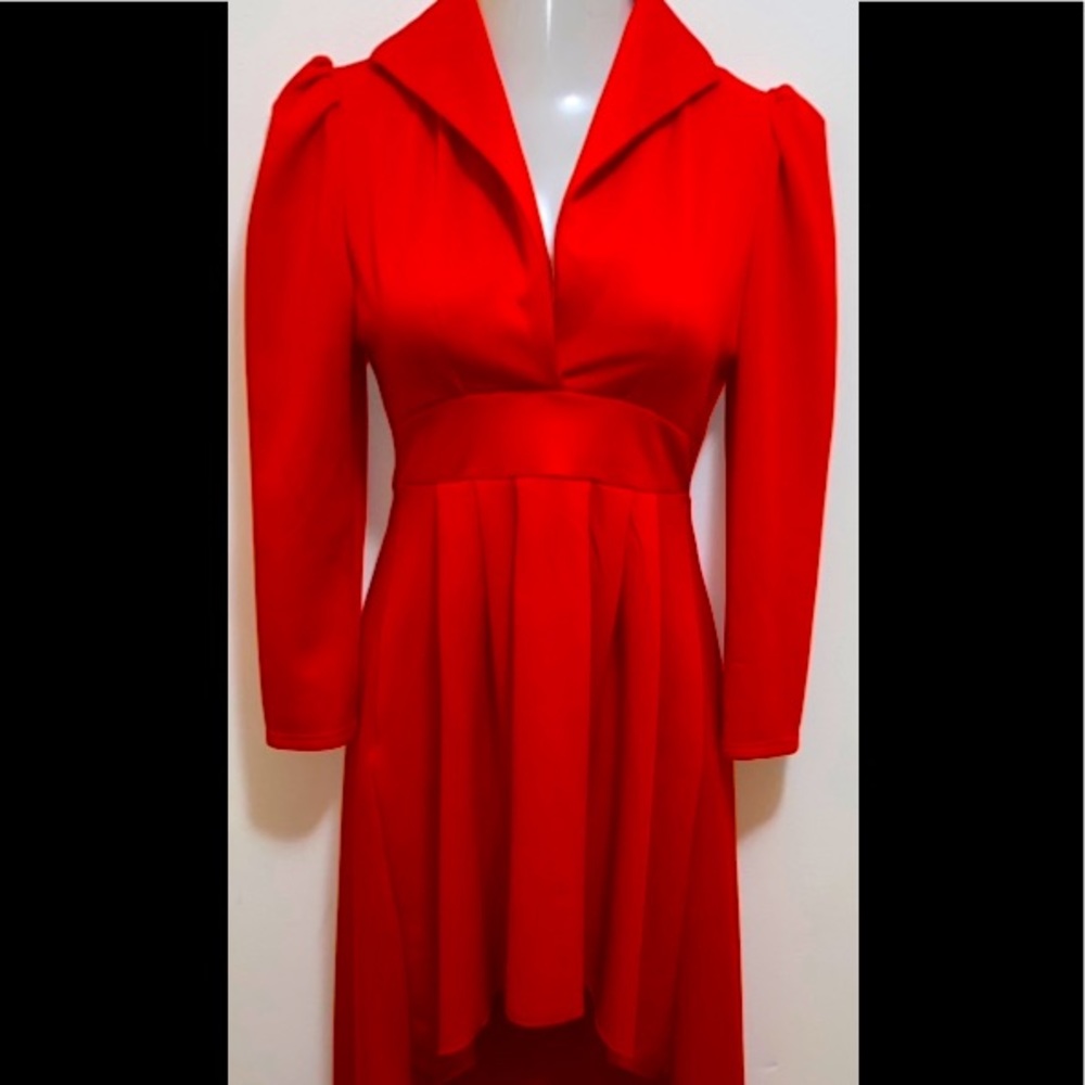 Red Extra Long Tail Dress